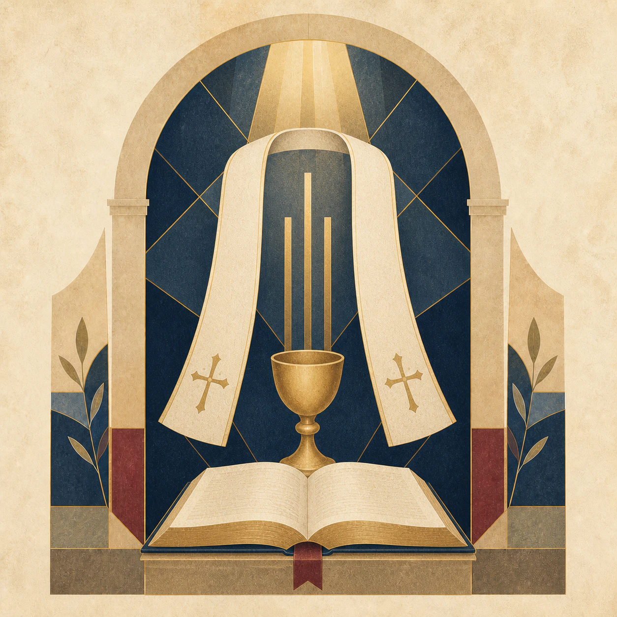 Symbol sakramentu święceń: Ewangelia, stuła i kielich